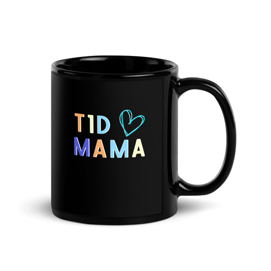 T1D Mama | Black Glossy Mug