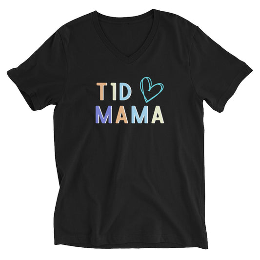 T1D Mama | Unisex Short Sleeve V-Neck T-Shirt